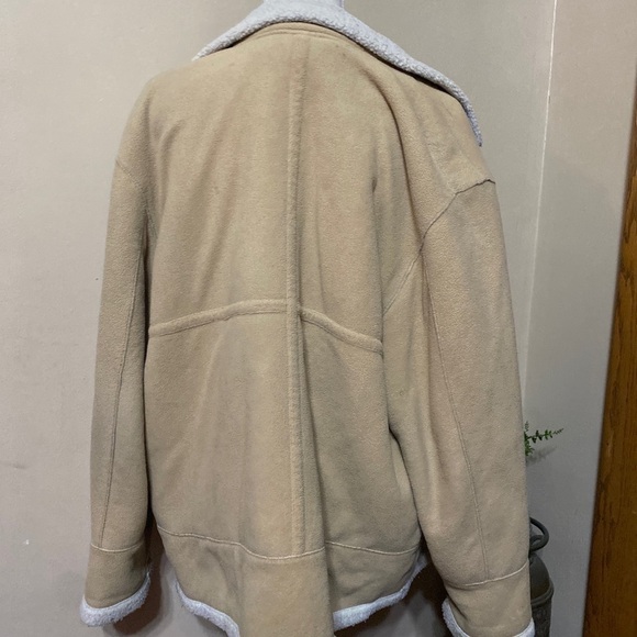 North Crest Classic Womens L 10-12 Lt Beige Zip Front Fleece Jacket. - Picture 3 of 11